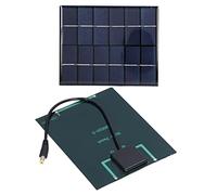 Yosoo Health Gear Paneles Solares Cargador de Panel Solar de Polisilicio 2PCS 2W 6V DC5521 Salida para Batería de 3.7V Luces Solares Uso Portátil con Alta Conversión Respuesta de Poca Luz