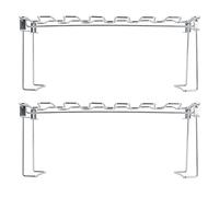 Yosoo Health Gear Parrilla para Patas de Pollo, Soporte para Baquetas de Acero Inoxidable, 35 X 14 X 11 Cm, Soporte Plegable para Asador, Ranuras Estables y Fáciles de Limpiar para Barbacoa,