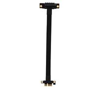 Yosoo Health Gear Pci E 1x 90 Grado Cable Extensor, 20cm | Cubierta protectora dorada para dedos, soporte Gen3 de 8 Gbps, cable flexible para chasis 1U/2U, montaje con perno de PCB