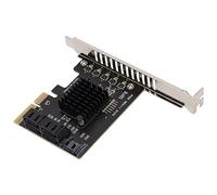 Yosoo Health Gear Pcie a 6Gbps Tarjeta de Expansión, 5 Puertos | Interfaz de entrada Pcie X2, unidad intercambiable en caliente gratuita, Plug and Play, compatibilidad con Soft , para