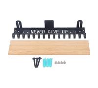 Yosoo Health Gear Perchero para Medallas con Estante de Trofeos, 20 Ganchos, Madera y Metal, 40,6 cm