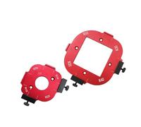 Yosoo Health Gear Plantilla de Enrutador de Plantilla de Radio, de Esquinas Redondeadas 4 en 1 para Variaciones 10-50R, Aleación de Aluminio para Carpintería de Precisión, 2 uds.