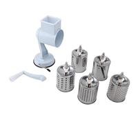 Yosoo Health Gear Raninero de Vegetales Manual, Molinillo de Acero Inoxidable con 5 Cuchillas y Base de Succión para Acampar, Nueces, Queso (WHITE)