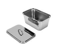 Yosoo Health Gear Recipiente para Mantequilla de Acero Inoxidable con Tapa, 600ml, Almacenamiento de Sebo de Res, Cajón para Verduras, Encimera