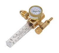 Yosoo Health Gear Regulador de Caudalímetro de Gas, Medidor de Presión de Doble Escala de Latón, para Operación de Soldadura TIG MIG Argon CO2
