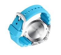 Yosoo Health Gear Reloj de Buceo de Cuarzo con Energía Solar, Acero Inoxidable Resistente Al Agua hasta 300 M, Reloj Luminiscente de Alta Precisión para Hombres y Mujeres Actividades Al Aire (Blue)