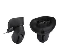 Yosoo Health Gear Ruedas Universales de Repuesto para Maleta, PVC Negro, Giratorias Silenciosas, 1 Par de Poleas para Equipaje y Trolley, Modelo W041-2 L