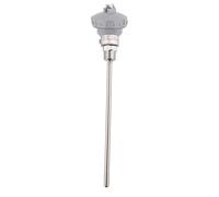 Yosoo Health Gear Sonda de Temperatura PT100 RTD, Rosca NPT 1/2", Cabeza Terminal 100mm Acero Inoxidable para Controladores de Temperatura (Tubo de protección 200mm)