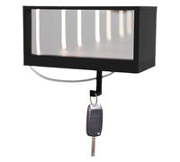 Yosoo Health Gear Soporte de Pared para Llavero de Garaje, Soporte para Llaves con Luz LED de Encendido y Apagado Automático con Efecto de Túnel Blanco Cálido, para Entusiastas del Automóvil,