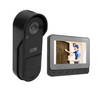 Yosoo Health Gear Timbre de Vídeo Inalámbrico con Visión Nocturna 1080P 8MP Conversación Bidireccional Gran Angular - de Intercomunicación Inteligente IP66 con Pantalla de 4,3 Pulgadas