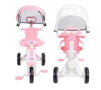 Yosoo Health Gear Triciclo para bebé con Manija de Empuje, PP EVA Triciclo de Empuje para Niños con Manija Ajustable para Padres Toldo Plegable Luz Musical de 18 Meses a 5 Años para Niños Niñas en