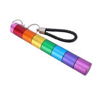 Yosoo Health Gear Tubo de Almacenamiento de 7 Compartimentos, Contenedor de Metal a Prueba de Agua de Aleación de Aluminio con Cordón y Anillos de Sellado O, para Viajes, Deportes Al Aire Libre,