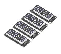 Yosoo Health Gear Tubo Digital de 4 Dígitos, Módulo PCB TM1637 Módulo de Pantalla Digital de 4 Dígitos 0.56 Pulgadas 5V Tablero de Reloj de 7 Segmentos con 2 Pines I O para Proyectos de Aprendizaje