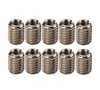 Yosoo Health Gear Tuerca Reductora, 10 Piezas Insertos de Rosca de Acero Inoxidable Inserto Roscado Autorroscante Rosca Hembra M4x0.7 Rosca Macho M6x1.0 con 8 Mm de Longitud