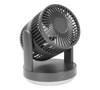 Yosoo Health Gear Ventilador de Escritorio ABS Ventilador Oscilante de Escritorio 6000 MAh Recargable 3 Velocidades Luz Nocturna Flujo de Aire de Doble Cara para el Hogar Dormitorio Oficina Estudio