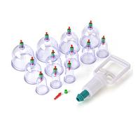 Yosoo - Juego De 12 Unidades De Terapia De Masaje Chino Transparente Con Ventosas De Diferentes Tamaños Reductor De Arrugas Para Aumentar