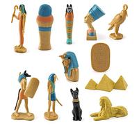 Yosoo Juego de Figuras del Antiguo Egipto de 12 Piezas, Estatuas en Miniatura de PVC para Decoración del Hogar, Amantes y Coleccionistas de la Cultura Egipcia (BL-1136 Antiguo Egipto)