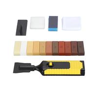 Yosoo Kit de Cera para Reparación de Pisos de Madera, Relleno de Cera Dura de 11 Colores para Reparación de Gabinetes de Puertas de Pisos de Madera, de Rayones de Manera Eficiente, Combinación de