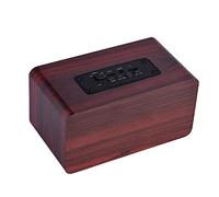 Yosoo Mini Altavoz, Altavoz Estéreo Inalámbrico con Controladores Duales de 3 W, para Viajes Al Aire Libre con 8 Horas de Reproducción (Grano de Caoba (versión en inglés))