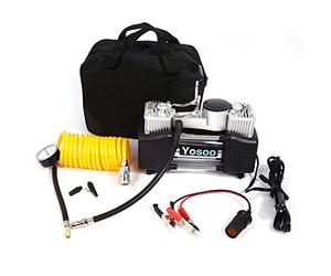 Yosoo Mini neumático bomba compresor PSI, portátil Electric Air compresor coche, moto, bicicleta neumático bomba inflable con calibrador DC 12 V
