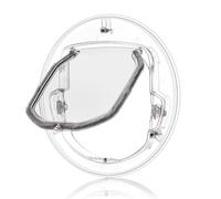 Yosoo Puerta Transparente para Mascotas, Puerta con Solapa para Gatos con Bloqueo de 4 Vías, Plástico ABS Duradero, Funcionamiento Silencioso para Gatos y Perros Pequeños de hasta 13 Libras