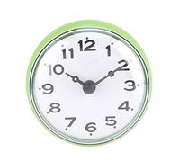 Yosoo Reloj de Ducha Impermeable con Ventosa Redonda árabe Digital dial para baño Ducha Reloj baño Accesorios Cocina Reloj de Banda Montaje en Pared (Verde)