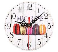 Yosoo Reloj de Pared Redondo de Madera, Reloj de Pared Vintage, decoración de Cocina, Reloj Digital de Estilo Europeo