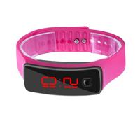 Yosoo Reloj de Pulsera LED, Reloj Digital con Correa de Silicona con Esfera de 12 Horas, Ideal para Deportes y Ropa Informal (Pink)