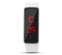 Yosoo Reloj de Pulsera LED, Reloj Digital con Correa de Silicona con Esfera de 12 Horas, Ideal para Deportes y Ropa Informal (White)