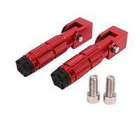 Yosoo Reposapiés Plegables para Motocicleta, Aleación de Aluminio, Diseño Antideslizante, Se Adapta a Bicicletas, Vehículos Todo Terreno, UTV, Go Karts con Pernos de Montaje M8 (rojo)