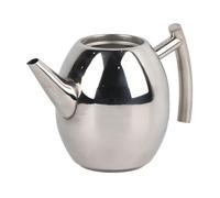 Yosoo Tetera de Acero Inoxidable de 1 Litro, Fácil de Verter, Colador de té, Filtro Infusor, Cubierta Integrada, Anti-escaldado, Brillo de Espejo, Diseño Seguro, Ideal para café en Casa, Oficina,