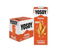 YOSOY Bebida de Avena - Bebida vegetal sin azúcar añadido y sin gluten, pack de 6 x 1L