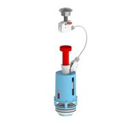 YOSSEE Descargador Cisterna, Mecanismo de Descarga Cisterna WC, Doble Descarga 3/6 L, con Cable y Doble Pulsador Cromados