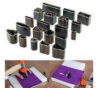 Yosso - Juego de herramientas de 39 piezas para cuero, moldes de metal, perforadoras, punzones troqueladores para marroquinería artesanal con caja