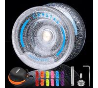 YOSTAR JoJo - Cristal profesional K2 con polvo láser, truco JoJo con ralentí, Jo Jo Responsive para niños, Yoyo no responsivo para adultos, doble propósito JoJo con rodamiento de bolas JoJo, 12
