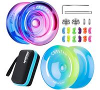 YOSTAR JoJo K2 Pack 2, Profesional con ralentí, truco doble propósito para niños, Unresponsive Jo-Jo para adultos, con rodamiento, 12 cuerdas, estuche