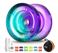 YOSTAR JoJo Profi K2 Crystal Responsive para niños, truco profesional para principiantes, doble propósito con ralentí, Yoyo sin respuesta con rodamiento, 12 cuerdas, funda