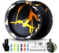 YOSTAR Yoyo Profi V10 Trick JoJo con rodamiento de bolas, Jo Jo Jo para niños y adultos, juguete de yoyó sensible y no responsivo con 12 cuerdas, juego de rodamientos, guante, carcasa