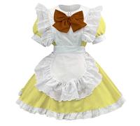 YOSUWOAI Anime French Maid Dress Kawaii Lolita Kleider Maid Dress Cosplay Faschingskostüm für Halloween Karneval Princess Minikleid Japanische Stil klassische Sirmädchen Outfit, O amarillo., M