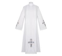 YOSUWOAI Bata de medición para sacerdotes católicos albornoz iglesia alabanza clérica alabanza adoración ornat litúrgico sacerdote de la iglesia alb sotano clero thobe predicador cassock hombre, A1