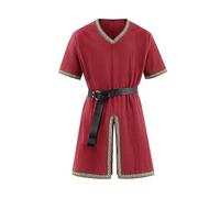 YOSUWOAI Camisa medieval para hombre, cuello en V, caballero templario, cruzado, vintage, renacentista, ropa victoriana, camisa pirata vikinga, Halloween, cosplay, disfraces, túnica medieval