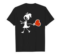 YOSUWOAI Camiseta de verano para mujer y hombre, camiseta estampada, cuello redondo, blanco, camiseta de algodón, estampado de corazón, manga corta, blusa, tops, día de San Valentín, camisetas vintage