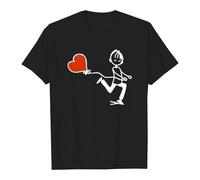 YOSUWOAI Camiseta de verano para mujer y hombre, camiseta estampada, cuello redondo, blanco, camiseta de algodón, estampado de corazón, manga corta, blusa, tops, día de San Valentín, camisetas vintage
