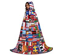 YOSUWOAI Capa de Halloween con capucha, poncho medieval, largo, medieval, con capucha, para cosplay, fiestas de disfraces y más renacentistas, capa con capucha, capa vintage de mago