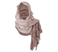 YOSUWOAI Capa medieval Wrap Dune Wasteland Hooded Shawl with Viking Brooch Cowl Scarf Rogue Medieval Cloak Renaissance Costume Cape Accessories LARP Bufanda de caballero medieval, O rosa., Tallaúnica