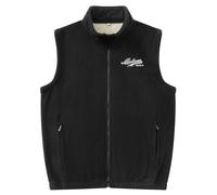 YOSUWOAI Chaleco de forro polar sin mangas para hombre, chaleco de entretiempo cálido con forro de felpa, chaqueta para exteriores con bolsillos, suave y cómodo, chaleco de invierno sin capucha