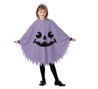 YOSUWOAI Disfraz de Halloween para niños, capa fantasma, capa con capucha, espeluznante Cloak Parca, traje fantasmal para niños y niñas, poncho con capucha