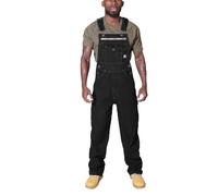 YOSUWOAI Peto vaquero para hombre, mono de trabajo con ajuste relajado, tirantes ajustables y varios bolsillos para herramientas, ropa de trabajo, mono con peto, corte holgado, monos, O negro., L
