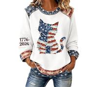 YOSUWOAI Sudadera vintage vaquera para mujer, cuello redondo, suéter occidental, deporte, manga larga, estampado de letras, sudaderas informales, camisetas informales, camisetas deportivas, sudaderas