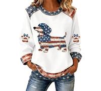 YOSUWOAI Sudadera vintage vaquera para mujer, cuello redondo, suéter occidental, deporte, manga larga, estampado de letras, sudaderas informales, camisetas informales, camisetas deportivas, sudaderas